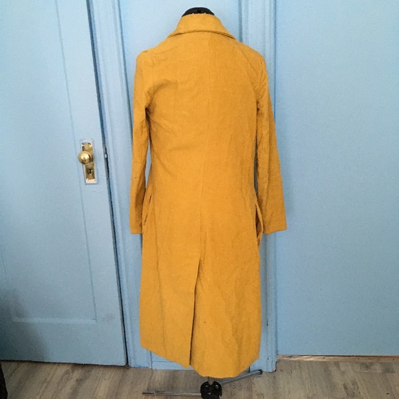 yellow mustard long coat - Picture 2 of 2
